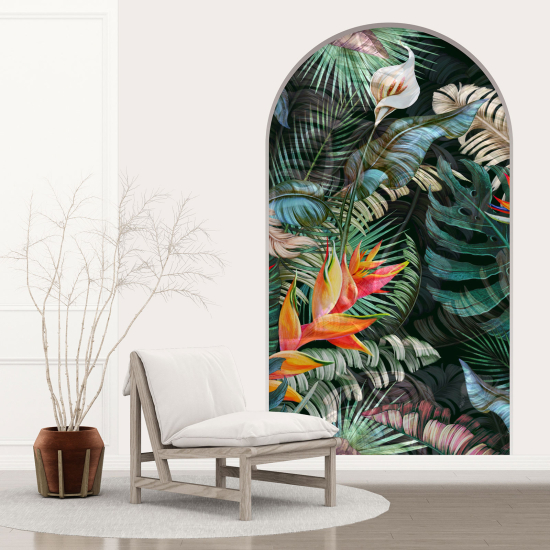 Optical Illusions Arch Wall Sticker - Tropical Pattern