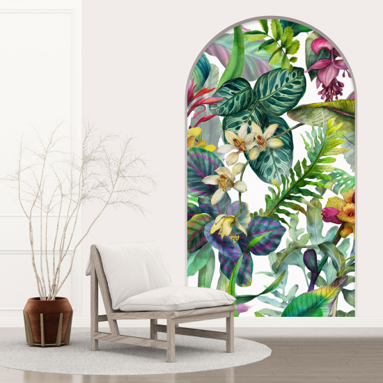 Optical Illusions Arch Wall Sticker - Tropical Pattern