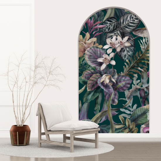 Optical Illusions Arch Wall Sticker - Tropical Pattern