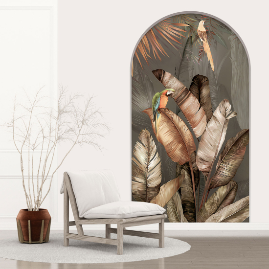 Optical Illusions Arch Wall Sticker - Tropical Plants