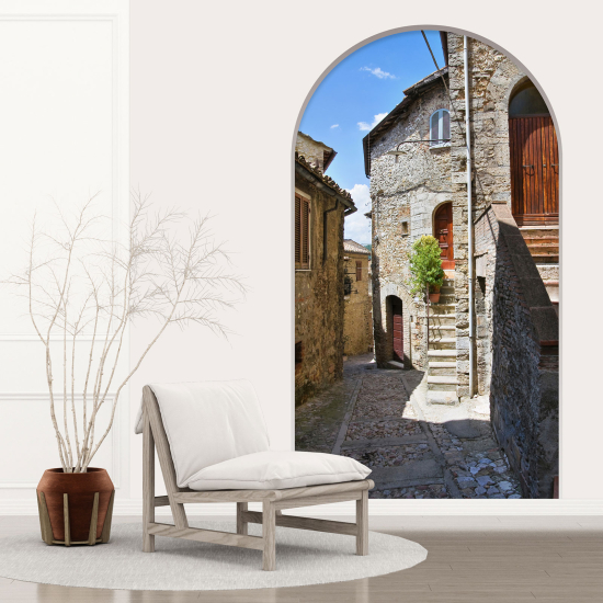 Optical Illusions Arch Wall Sticker - Village