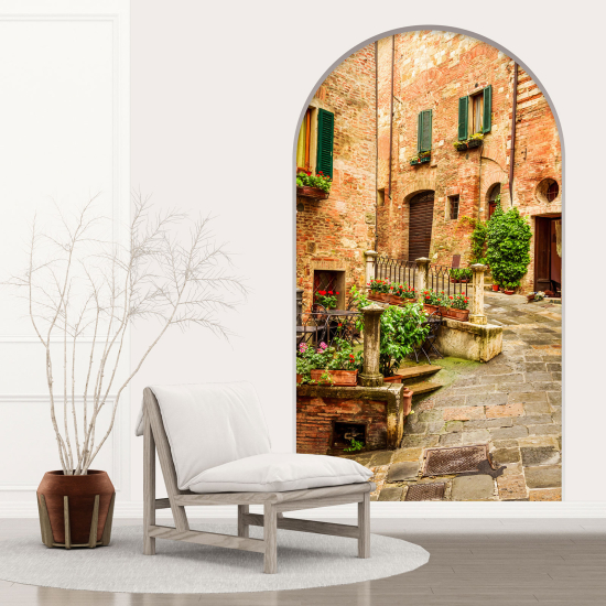 Optical Illusions Arch Wall Sticker - Village