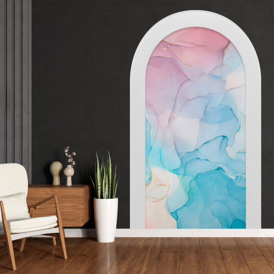 Optical Illusions Arch Wall Sticker - Watercolor