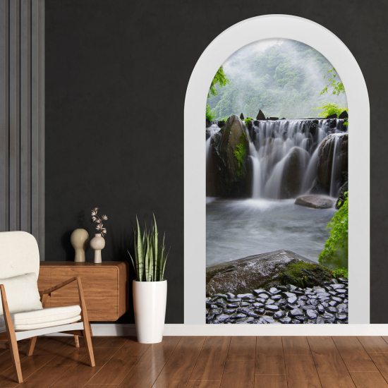 Optical Illusions Arch Wall Sticker - Waterfall