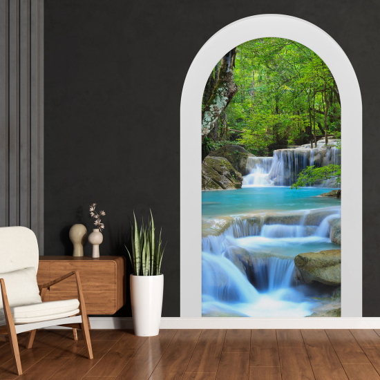 Optical Illusions Arch Wall Sticker - Waterfall