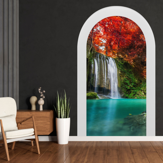 Optical Illusions Arch Wall Sticker - Waterfall