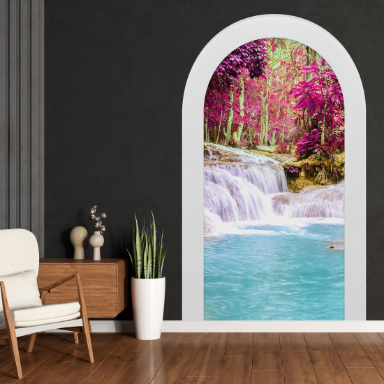 Optical Illusions Arch Wall Sticker - Waterfall