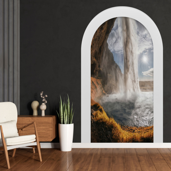 Optical Illusions Arch Wall Sticker - Waterfall