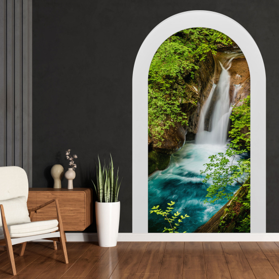 Optical Illusions Arch Wall Sticker - Waterfall