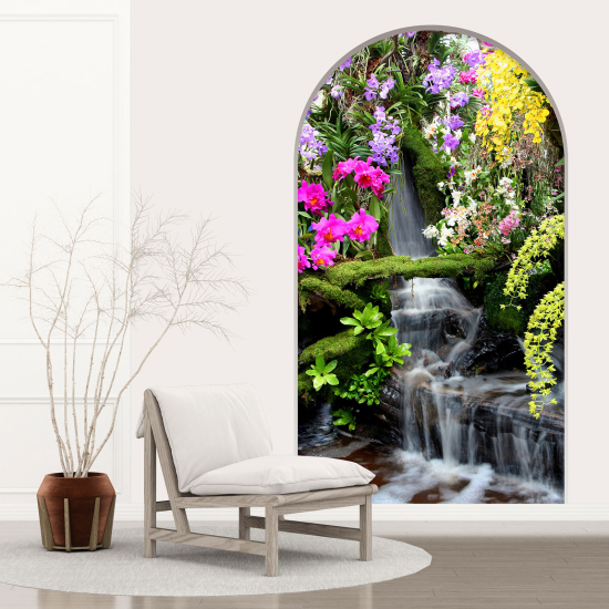 Optical Illusions Arch Wall Sticker - Waterfall