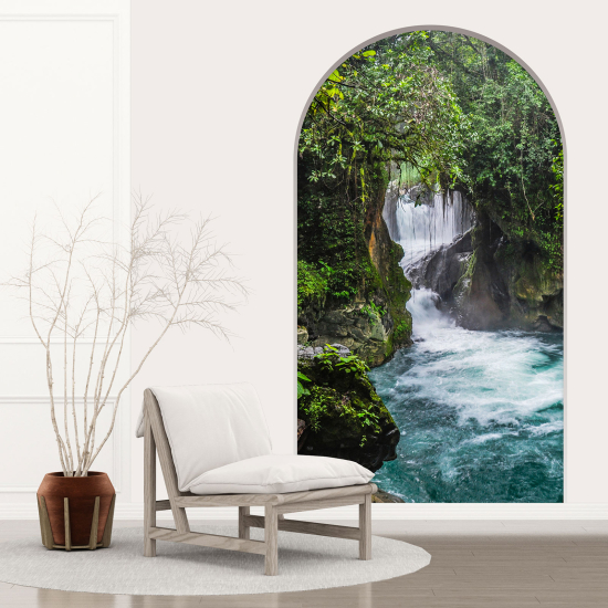 Optical Illusions Arch Wall Sticker - Waterfall