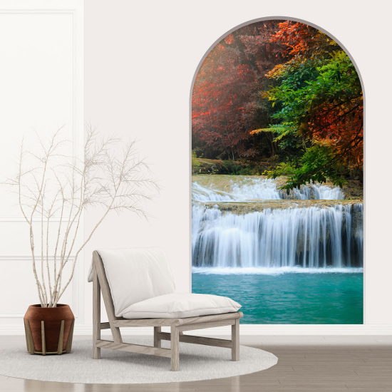 Optical Illusions Arch Wall Sticker - Waterfall