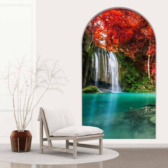 Optical Illusions Arch Wall Sticker - Waterfall