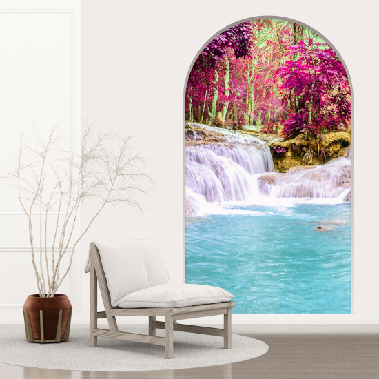 Optical Illusions Arch Wall Sticker - Waterfall