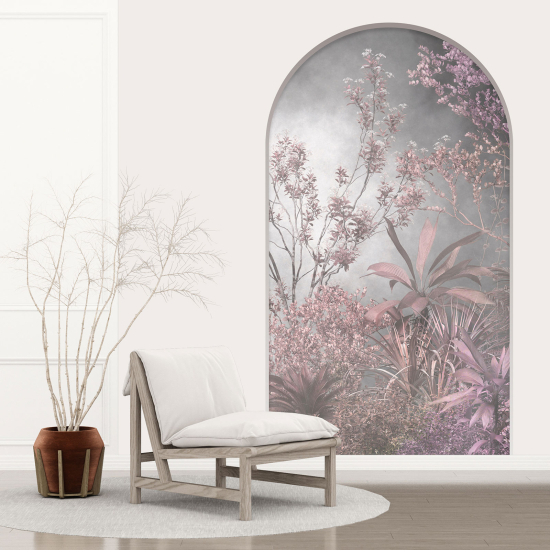 Optical Illusions Arch Wall Sticker - Wild Plants