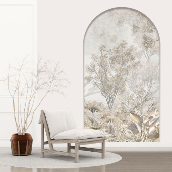 Optical Illusions Arch Wall Sticker - Wild Plants