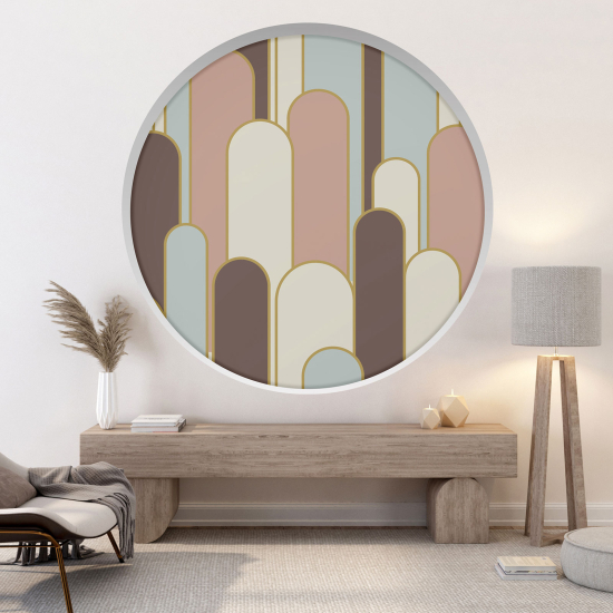 Optical Illusions Round Arch Wall Sticker - Arches design