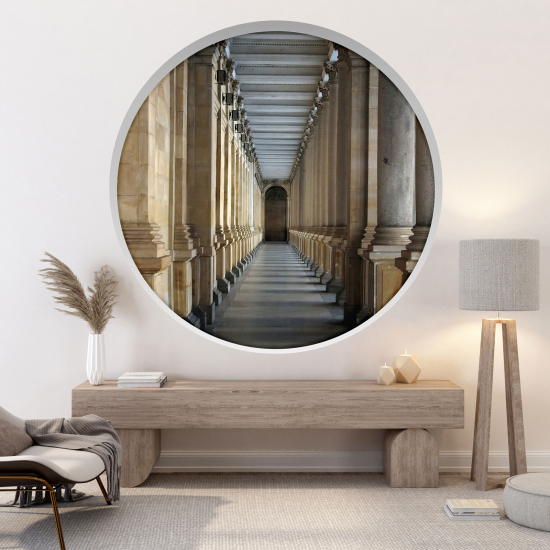 Optical Illusions Round Arch Wall Sticker - Column