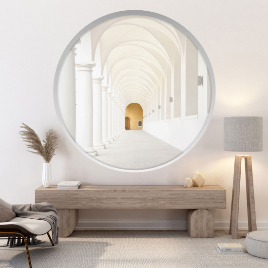 Optical Illusions Round Arch Wall Sticker - Column