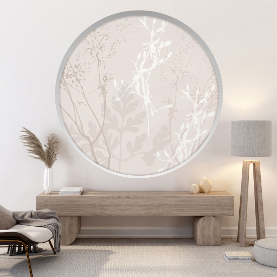 Optical Illusions Round Arch Wall Sticker - Flowers