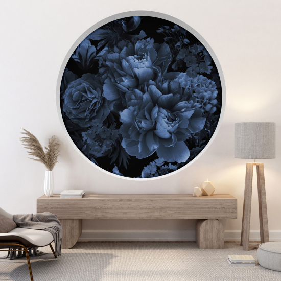 Optical Illusions Round Arch Wall Sticker - Flowers