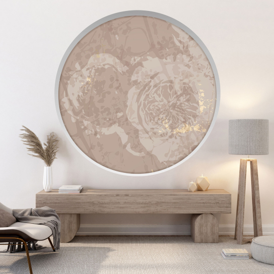 Optical Illusions Round Arch Wall Sticker - Flowers