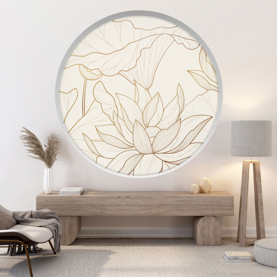 Optical Illusions Round Arch Wall Sticker - Flowers