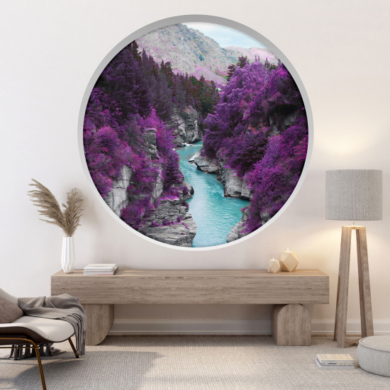 Optical Illusions Round Arch Wall Sticker - River