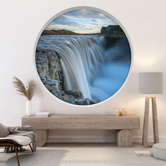 Optical Illusions Round Arch Wall Sticker - Waterfalls