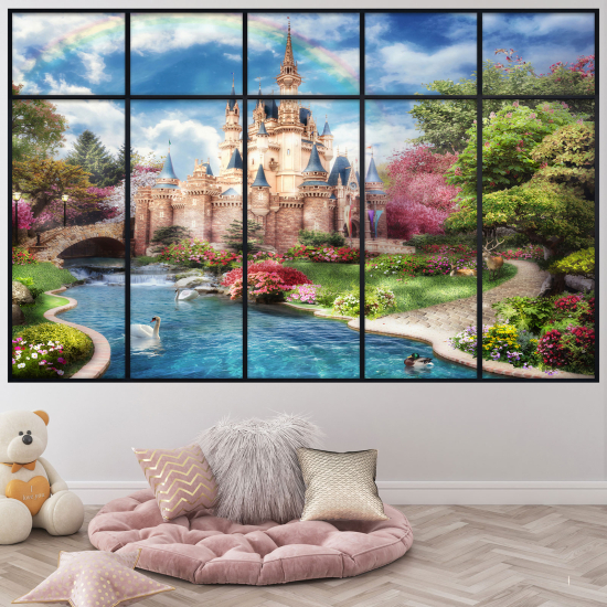 Optical Illusions Window Wall Sticker - Enchanted Castle