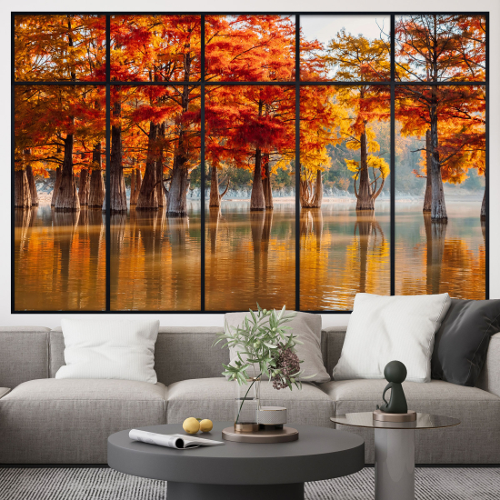 Optical Illusions Window Wall Sticker - Forest