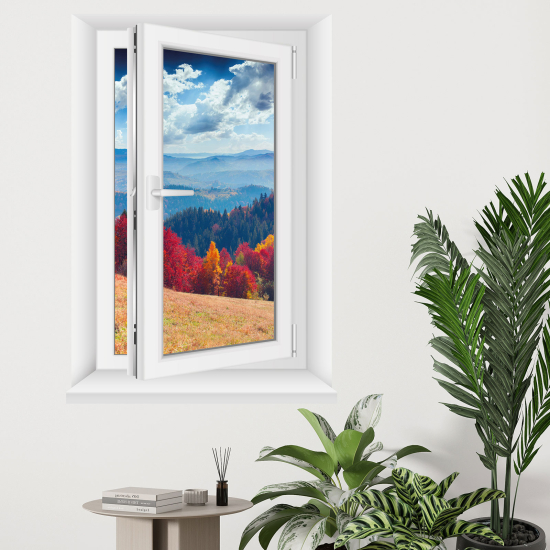 Optical Illusions Window Wall Sticker - Forest