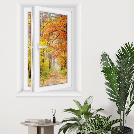 Optical Illusions Window Wall Sticker - Forest