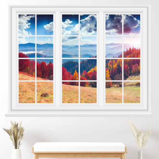 Optical Illusions Window Wall Sticker - Forest