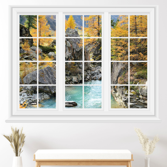 Optical Illusions Window Wall Sticker - Forest