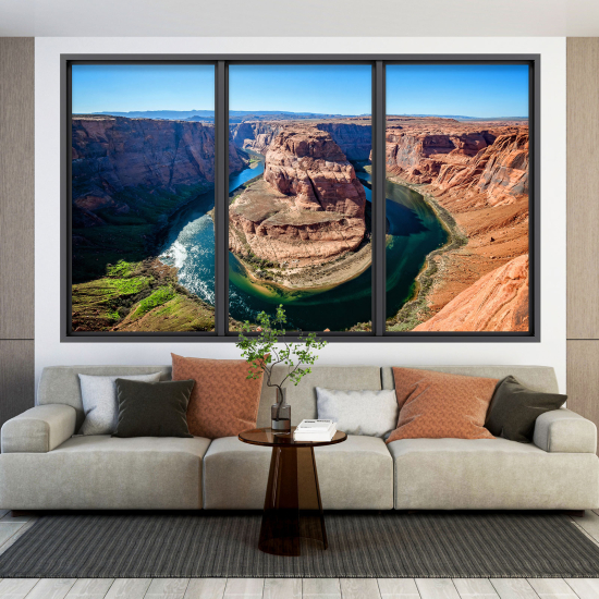 Optical Illusions Window Wall Sticker - Grand Canyon