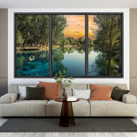 Optical Illusions Window Wall Sticker - Landscape