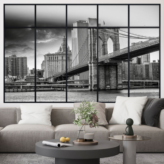 Optical Illusions Window Wall Sticker - New York