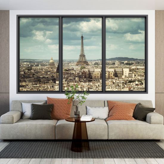 Optical Illusions Window Wall Sticker - Paris