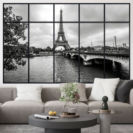 Optical Illusions Window Wall Sticker - Paris