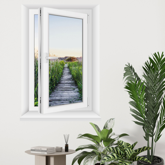 Optical Illusions Window Wall Sticker - Path