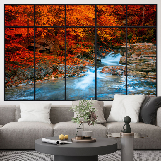 Optical Illusions Window Wall Sticker - River