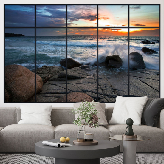 Optical Illusions Window Wall Sticker - Sea