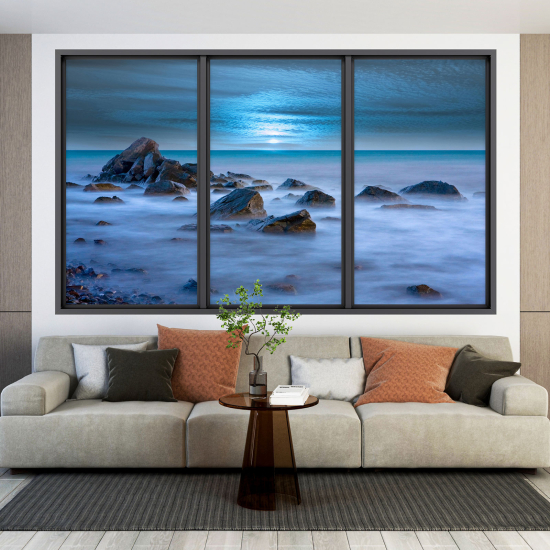 Optical Illusions Window Wall Sticker - Sea View