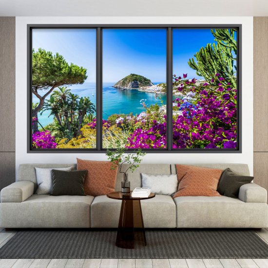 Optical Illusions Window Wall Sticker - Sea View