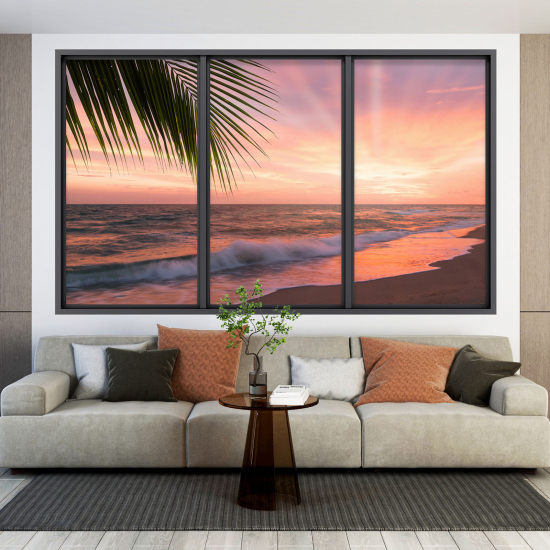 Optical Illusions Window Wall Sticker - Sea View