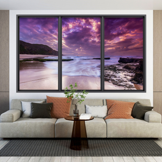 Optical Illusions Window Wall Sticker - Sea View