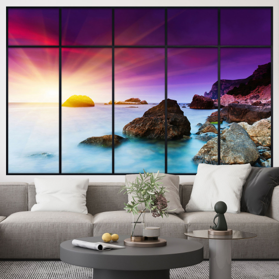 Optical Illusions Window Wall Sticker - Sea View