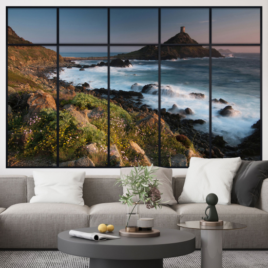 Optical Illusions Window Wall Sticker - Sea View