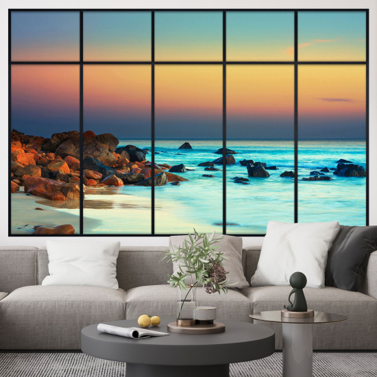 Optical Illusions Window Wall Sticker - Sea View